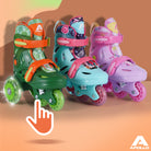 Apollo Funsport FR - My 1st Patins à roulettes réglables pour enfants, taille 26-30, - Vert