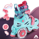 Apollo Funsport FR - My 1st Patins à roulettes réglables pour enfants, taille 26-30, - Menthe