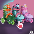 Apollo Funsport FR - My 1st Patins à roulettes réglables pour enfants, taille 26-30, - Menthe