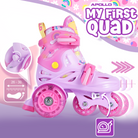 Apollo Funsport FR - My 1st Patins à roulettes réglables pour enfants, taille 26-30, - Rose