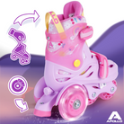 Apollo Funsport FR - My 1st Patins à roulettes réglables pour enfants, taille 26-30, - Rose