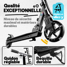 Apollo - Trottinette Skyracer - trottinette urbaine à suspension avec roues LED 145 mm - Noir