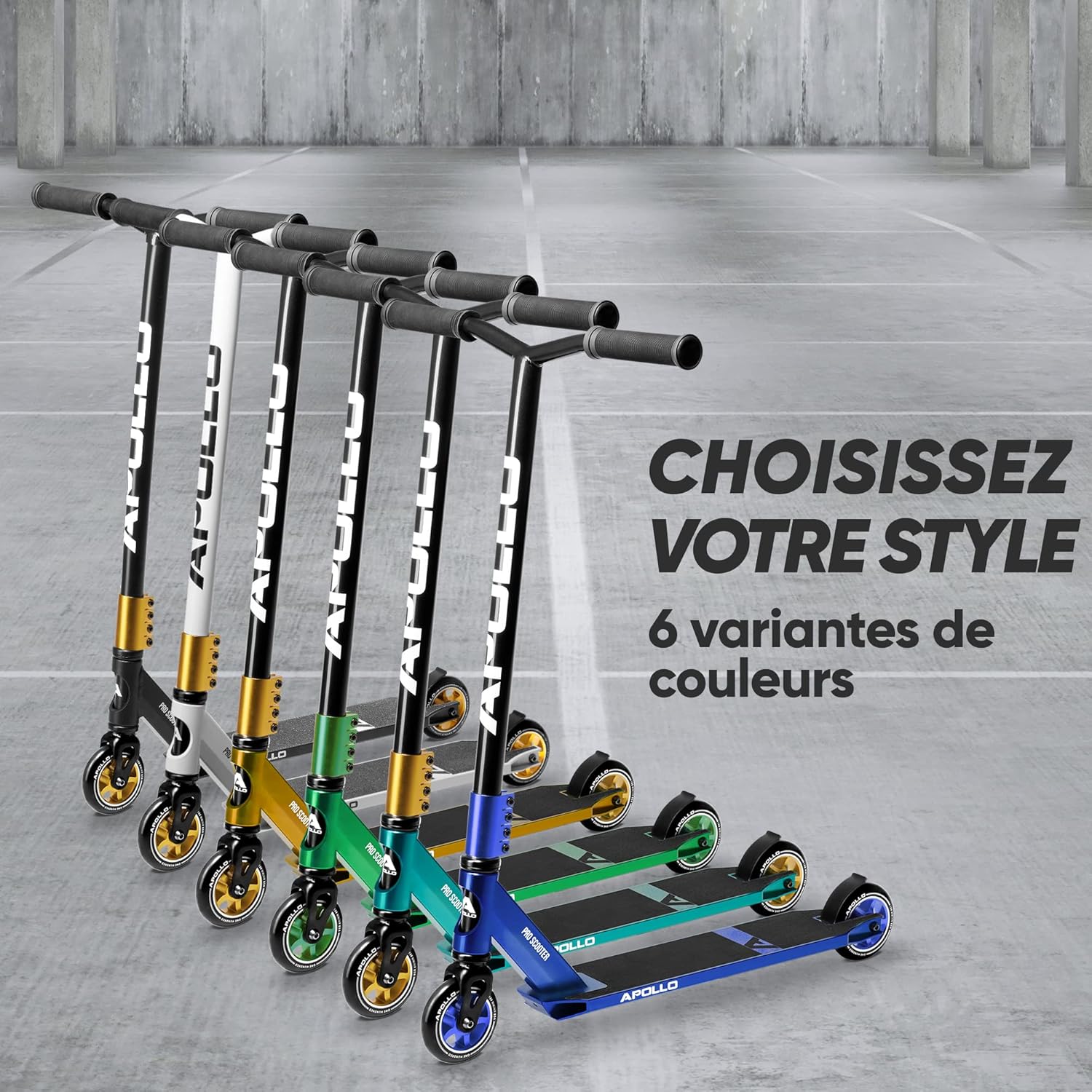 Apollo - Stunt Scooter - Star Pro - HighQuality eloxierter Profi Stunt Scooter - Bleu