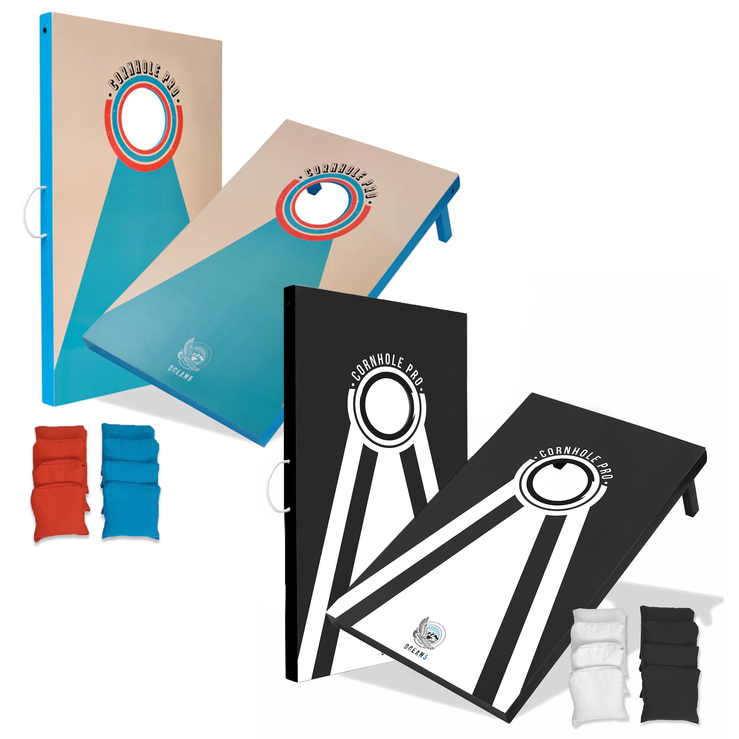 Ocean 5 - Cornhole Pro - Jeu original de trou borgne, le classique des États-Unis -