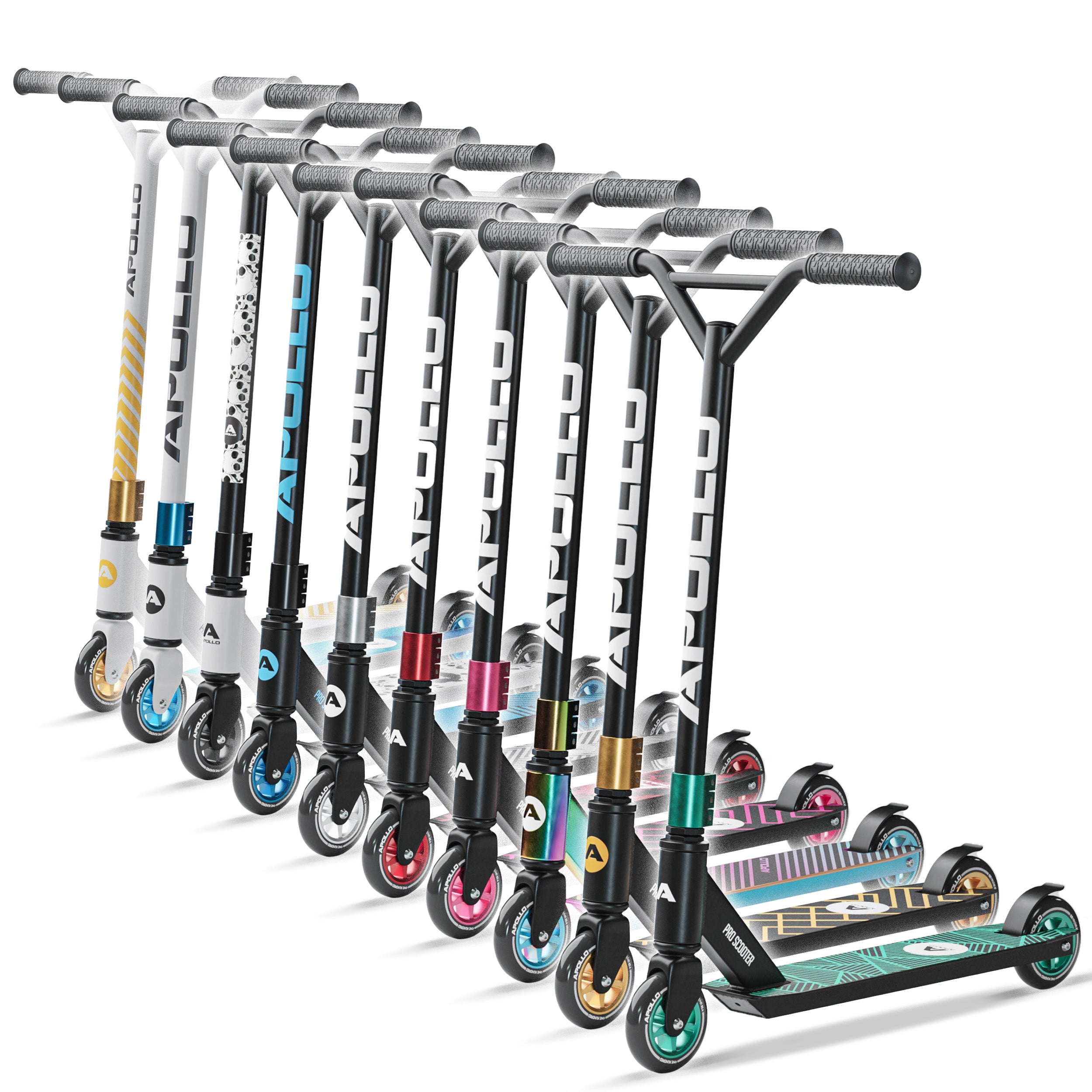 Apollo - Trottinette Freestyle Genius Pro - Trottinette robuste avec roulement à billes ABEC 9 -