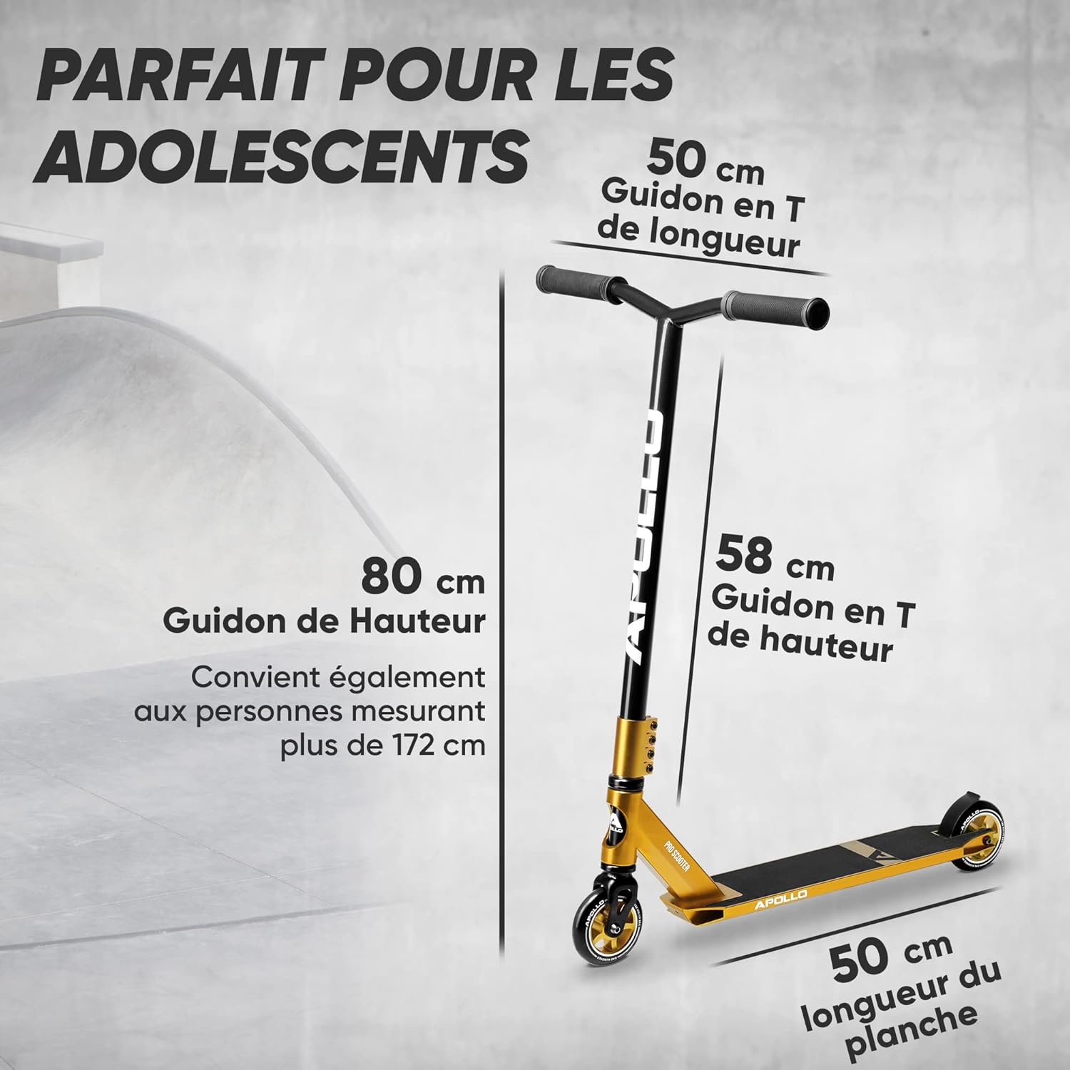 Apollo - Stunt Scooter - Star Pro - HighQuality eloxierter Profi Stunt Scooter - Or