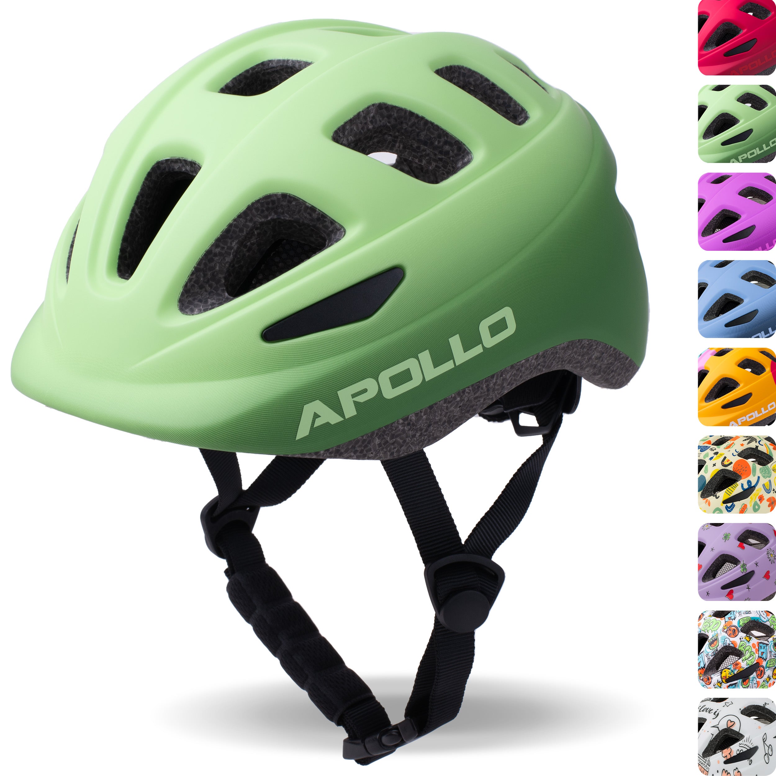 Apollo - APOLLO Casque Multisport pour Enfants et Adolescents - Green Fade