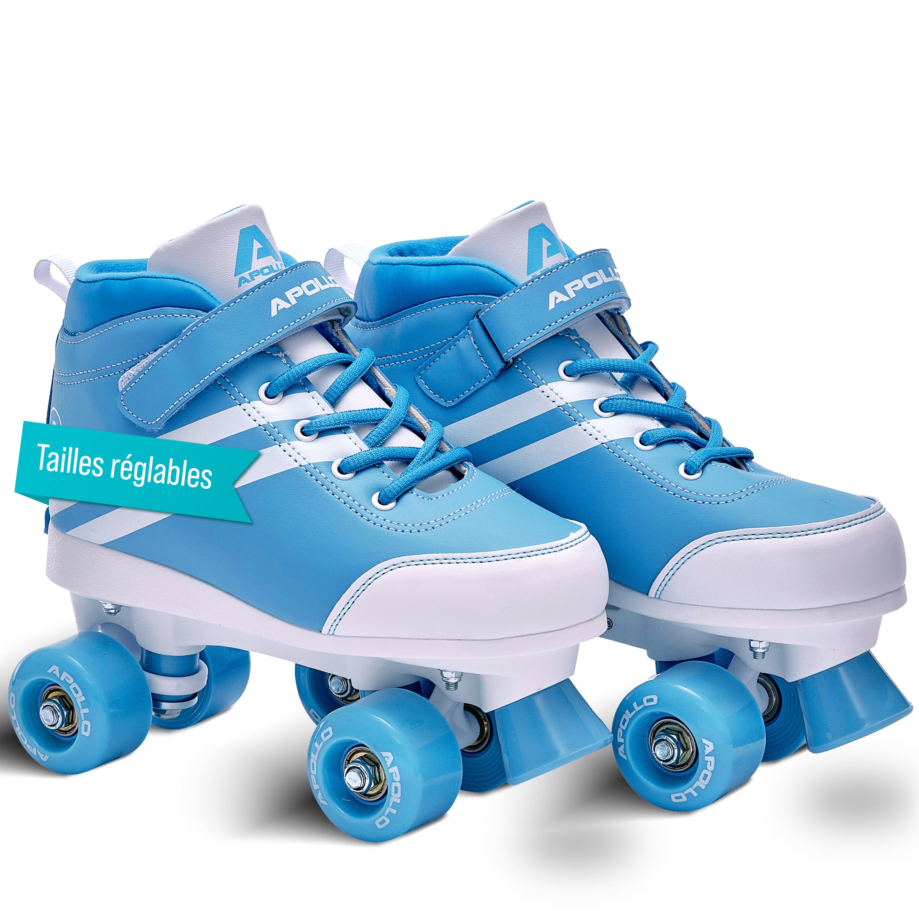 Apollo - Soft Boots patins à roulettes enfants filles disco - pointure réglable - Blueberry - L (39-42)