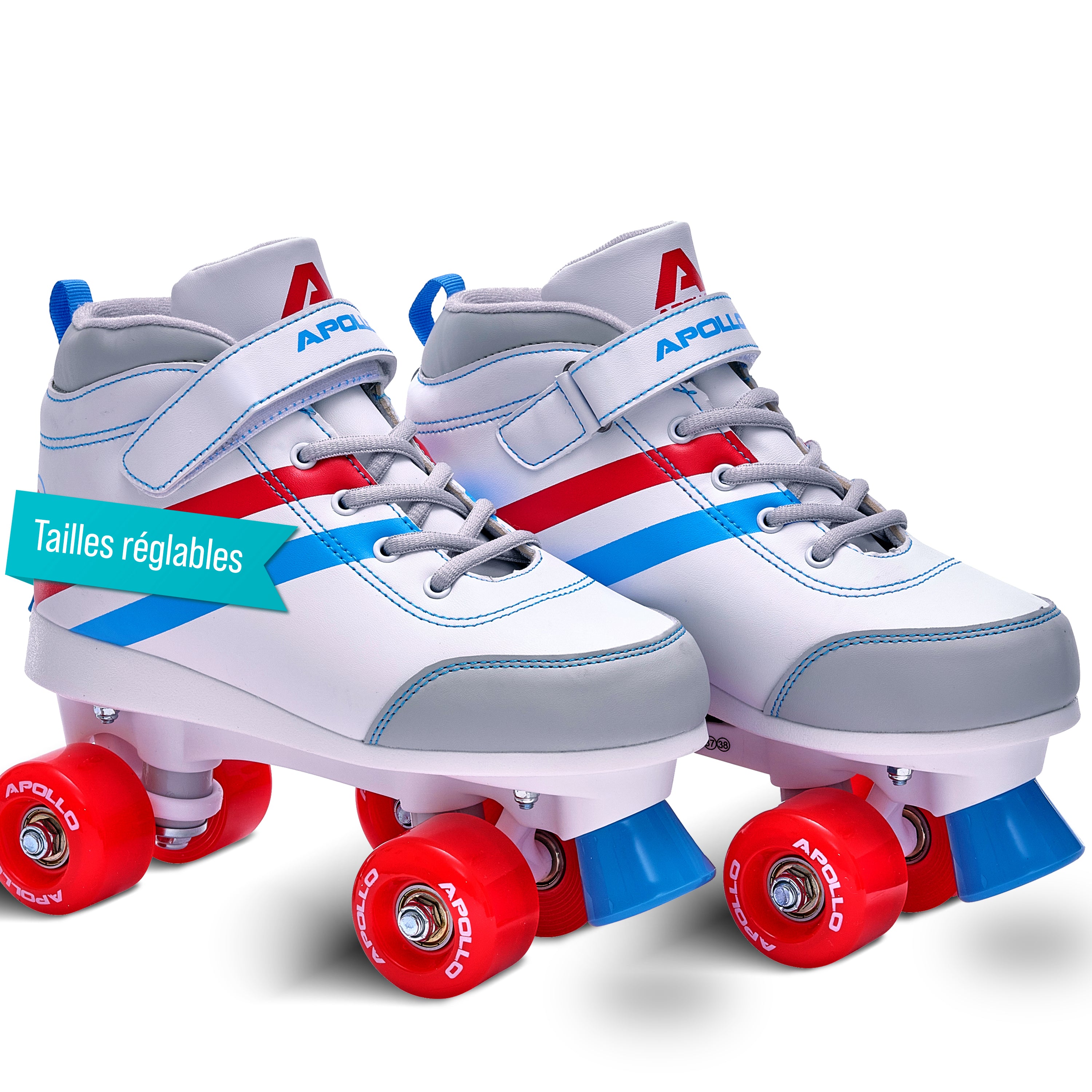 Apollo - Soft Boots patins à roulettes enfants filles disco - pointure réglable - Striker - L (39-42)