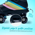 Apollo - Soft Boots patins à roulettes enfants filles disco - pointure réglable - Beyond - L (39-42)