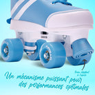 Apollo - Soft Boots patins à roulettes enfants filles disco - pointure réglable - Blueberry - L (39-42)