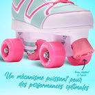 Apollo - Soft Boots patins à roulettes enfants filles disco - pointure réglable - Candy - L (39-42)