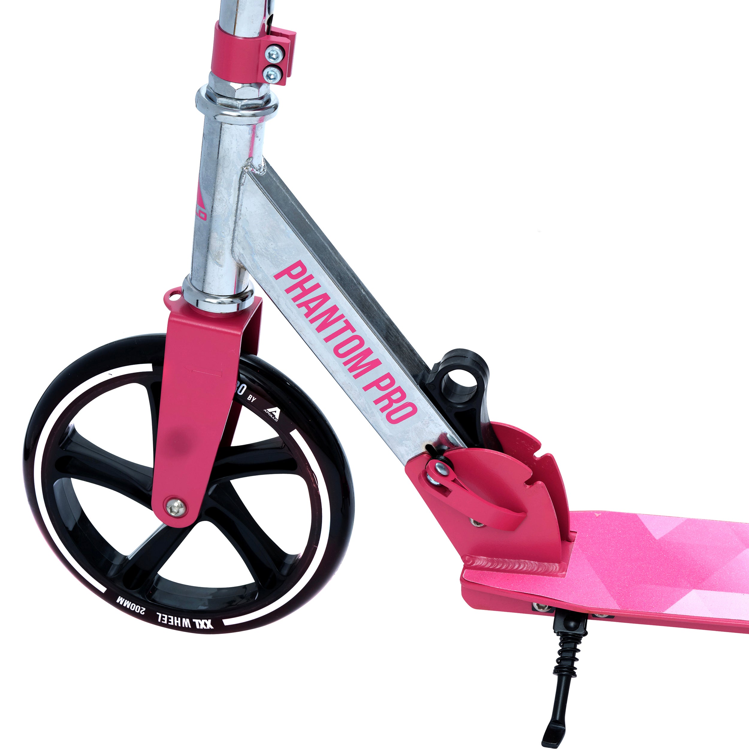 Apollo - Trottinette avec roues XXL Phantom pour adultes et enfants - 200mm - Argent Rose