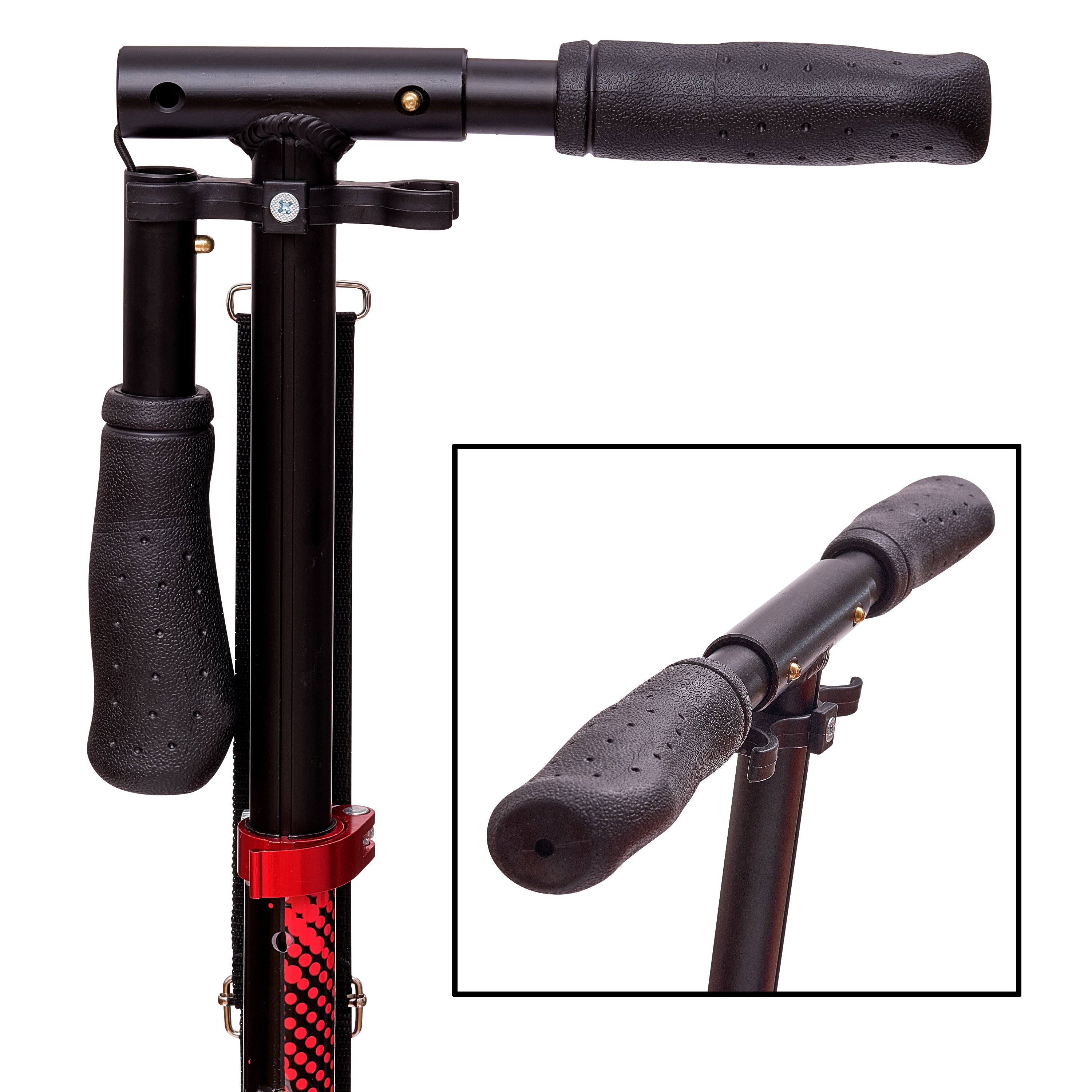 Apollo - Trottinette avec roues XXL Phantom pour adultes et enfants - 200mm - Rouge