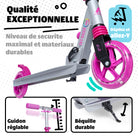 Apollo - Trottinette Skyracer - trottinette urbaine à suspension avec roues LED 145 mm - Starlight