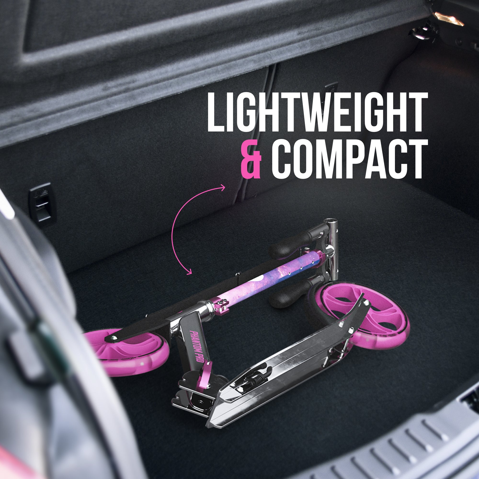 Apollo - Trottinette avec roues XXL Phantom pour adultes et enfants - 200mm - Starlight