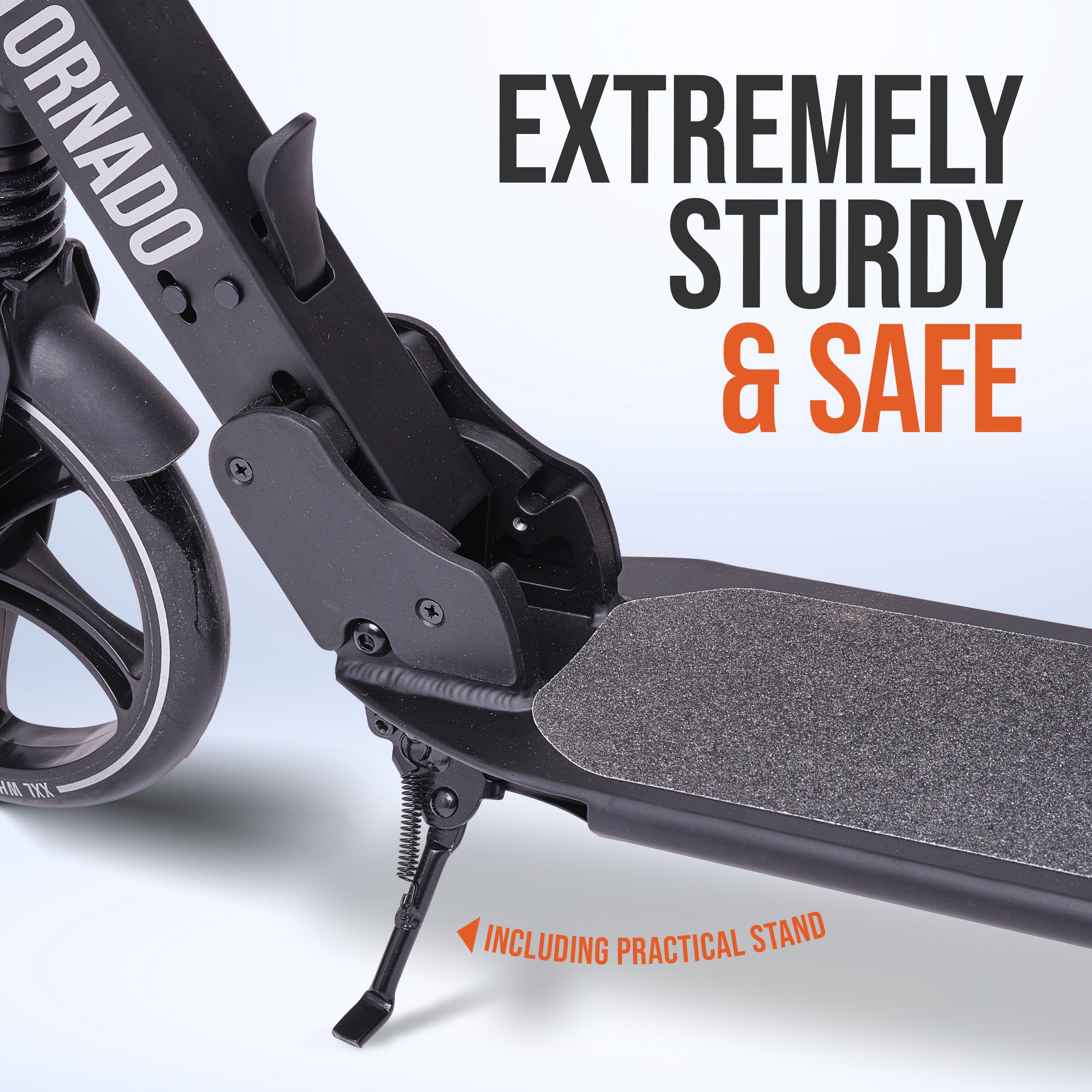 Apollo - Trottinette Apollo High End - Trottinette Tornado City avec frein et suspension - Noir Argent