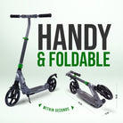 Apollo - Trottinette Apollo High End - Trottinette Tornado City avec frein et suspension - Gris Vert