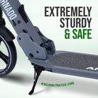 Apollo - Trottinette Apollo High End - Trottinette Tornado City avec frein et suspension - Gris Vert