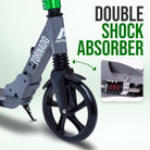 Apollo - Trottinette Apollo High End - Trottinette Tornado City avec frein et suspension - Gris Vert