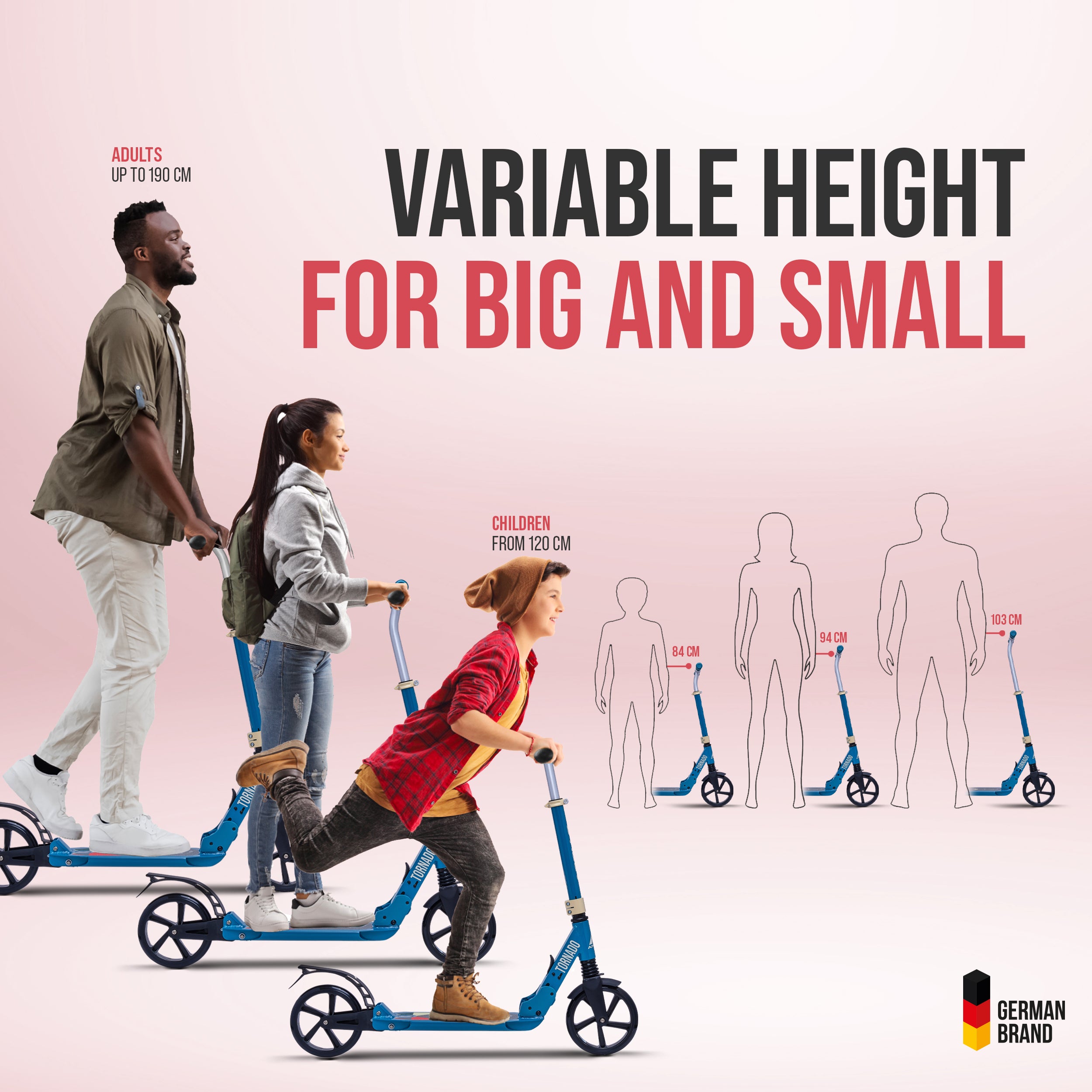 Apollo - Trottinette Apollo High End - Trottinette Tornado City avec frein et suspension - Turquoise