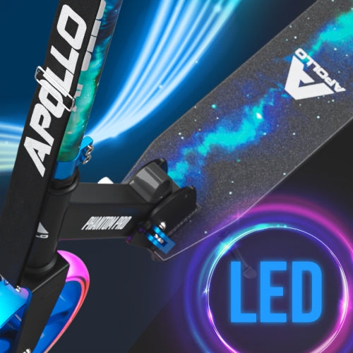 Apollo - Trottinette avec roues XXL Phantom pour adultes et enfants - 200mm - Universe