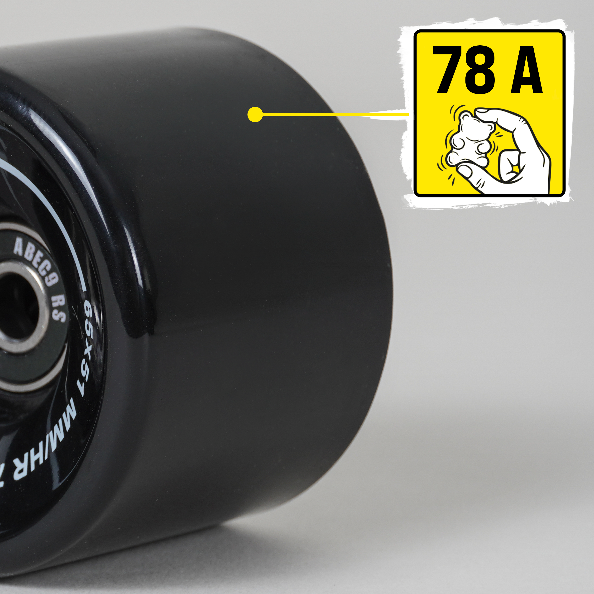Apollo Funsport France - Roues Apollo Noires pour Longboard & Skateboard - Black - 65 x 51