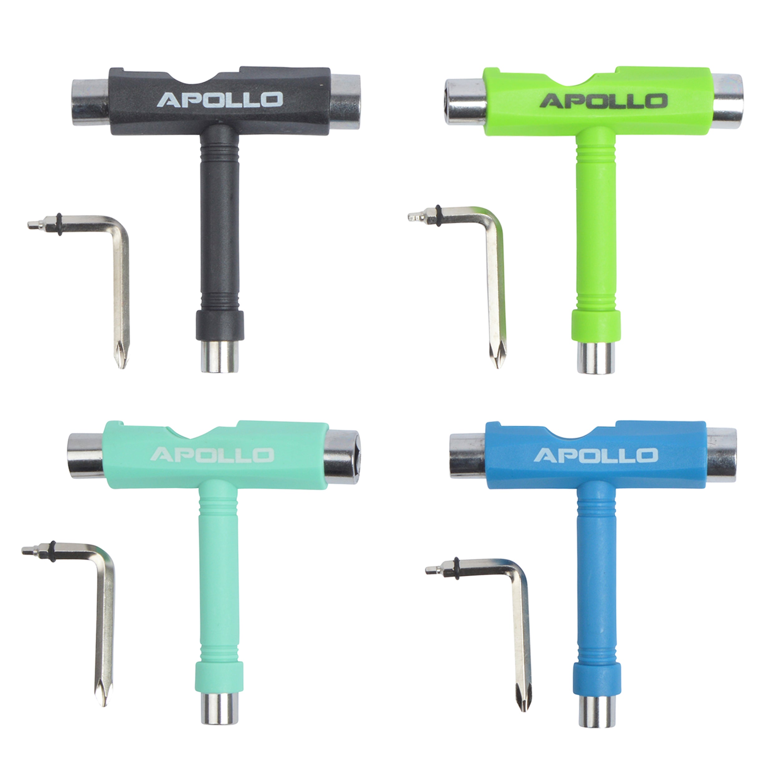 Apollo - Clé T Outil pour Skateboard, Scooter, Longboard - Bleu