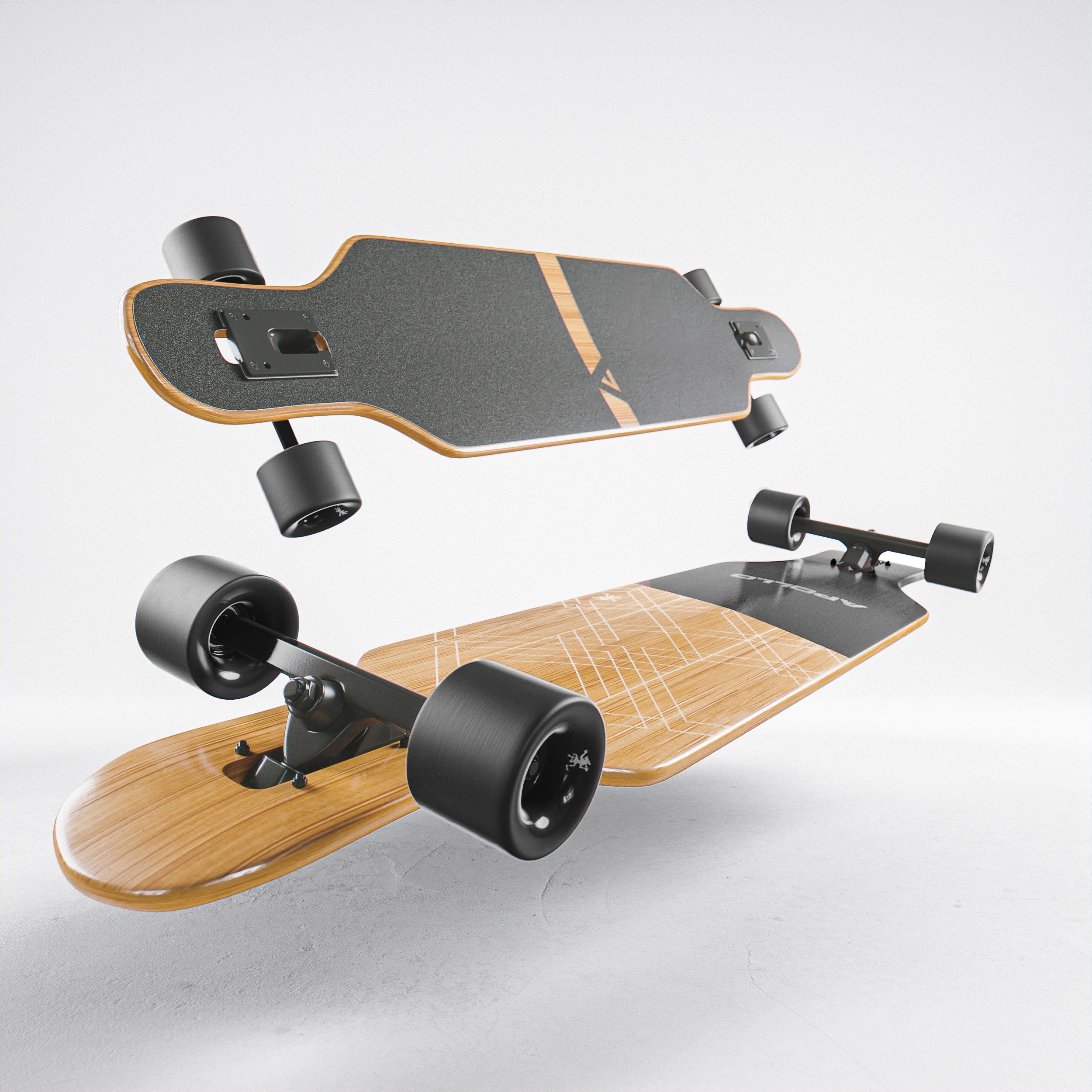 Apollo - Longboard en fibre de verre - Bali Slide Black - 39 - T-Tool inclus - Bali Slide Black