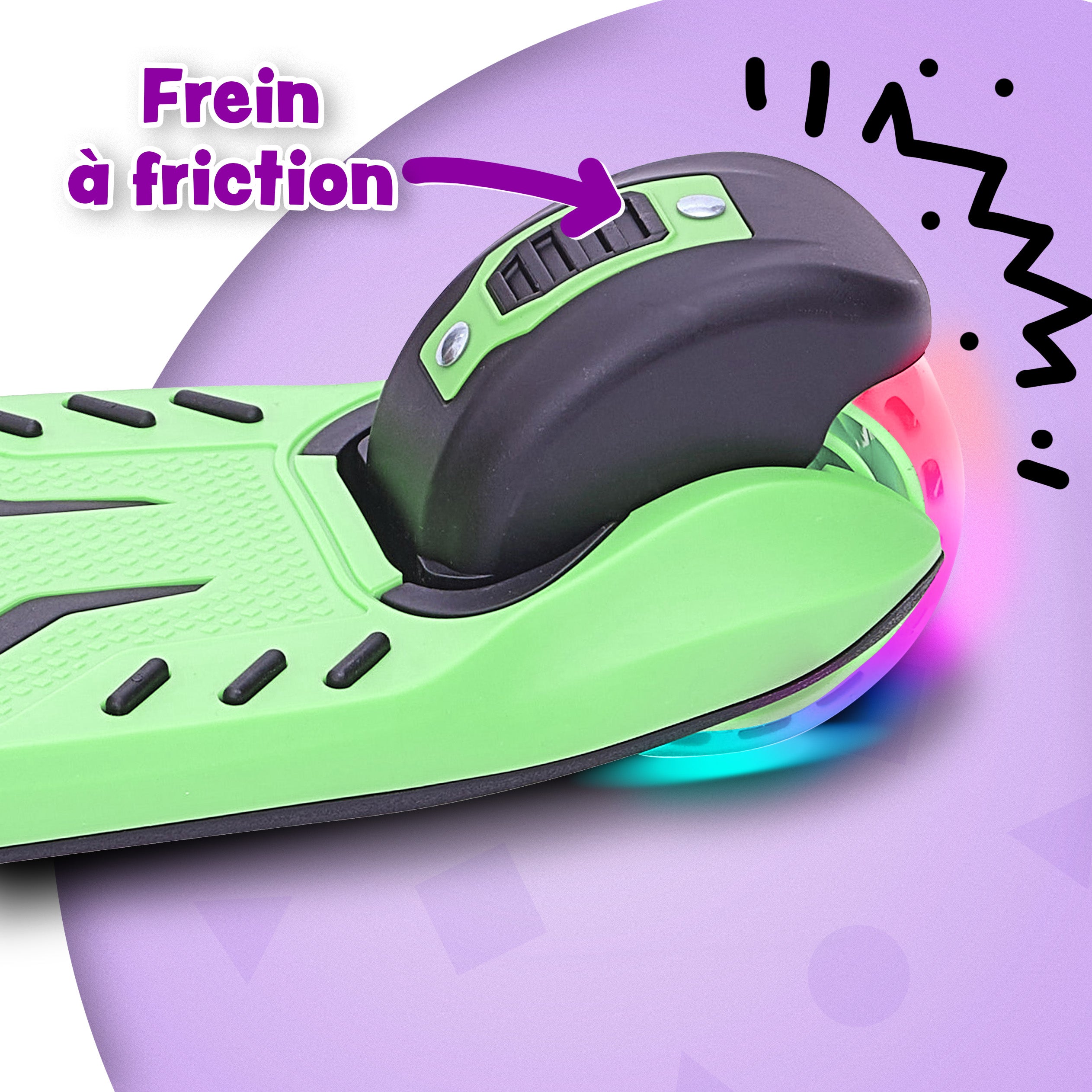 Apollo - Trottinette pour enfants “KidsPro4” trottinette à LED pliable - Grün