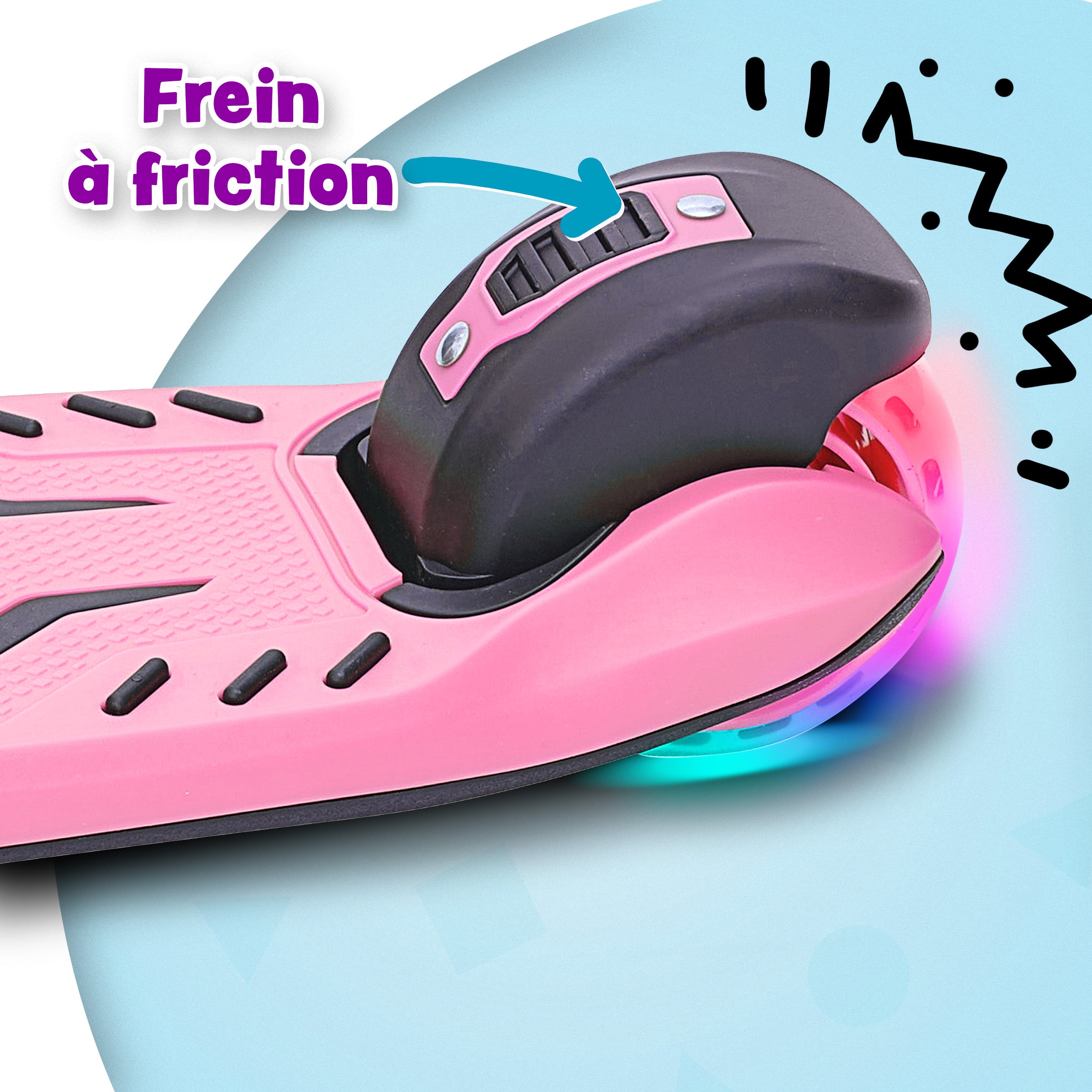 Apollo - Trottinette pour enfants “KidsPro4” trottinette à LED pliable - Pink