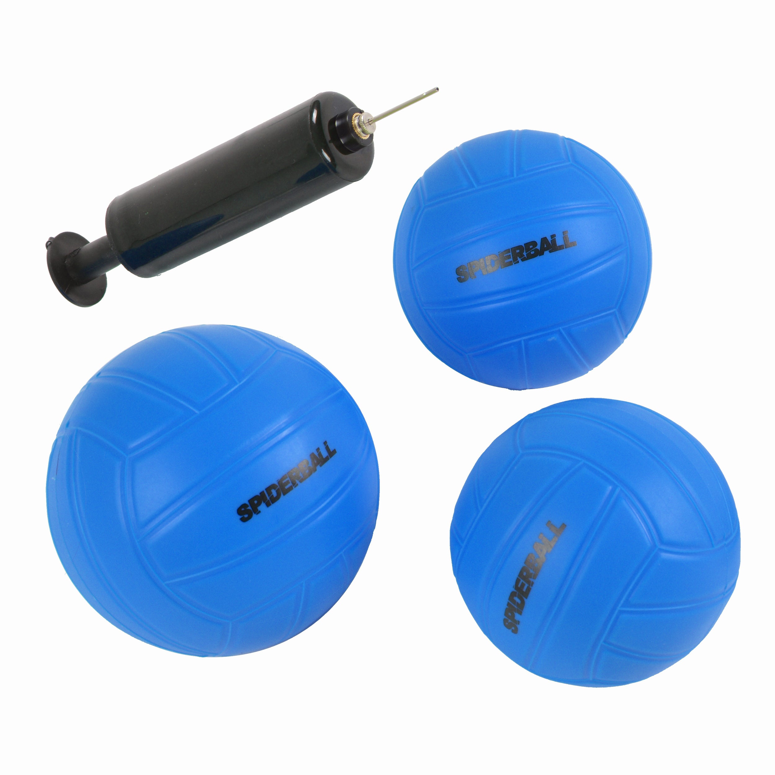 Ocean 5 - Kit de balles de la marque Spiderball - Jeu de balle avec filet - 3 balles et sac de rangement - Bleu