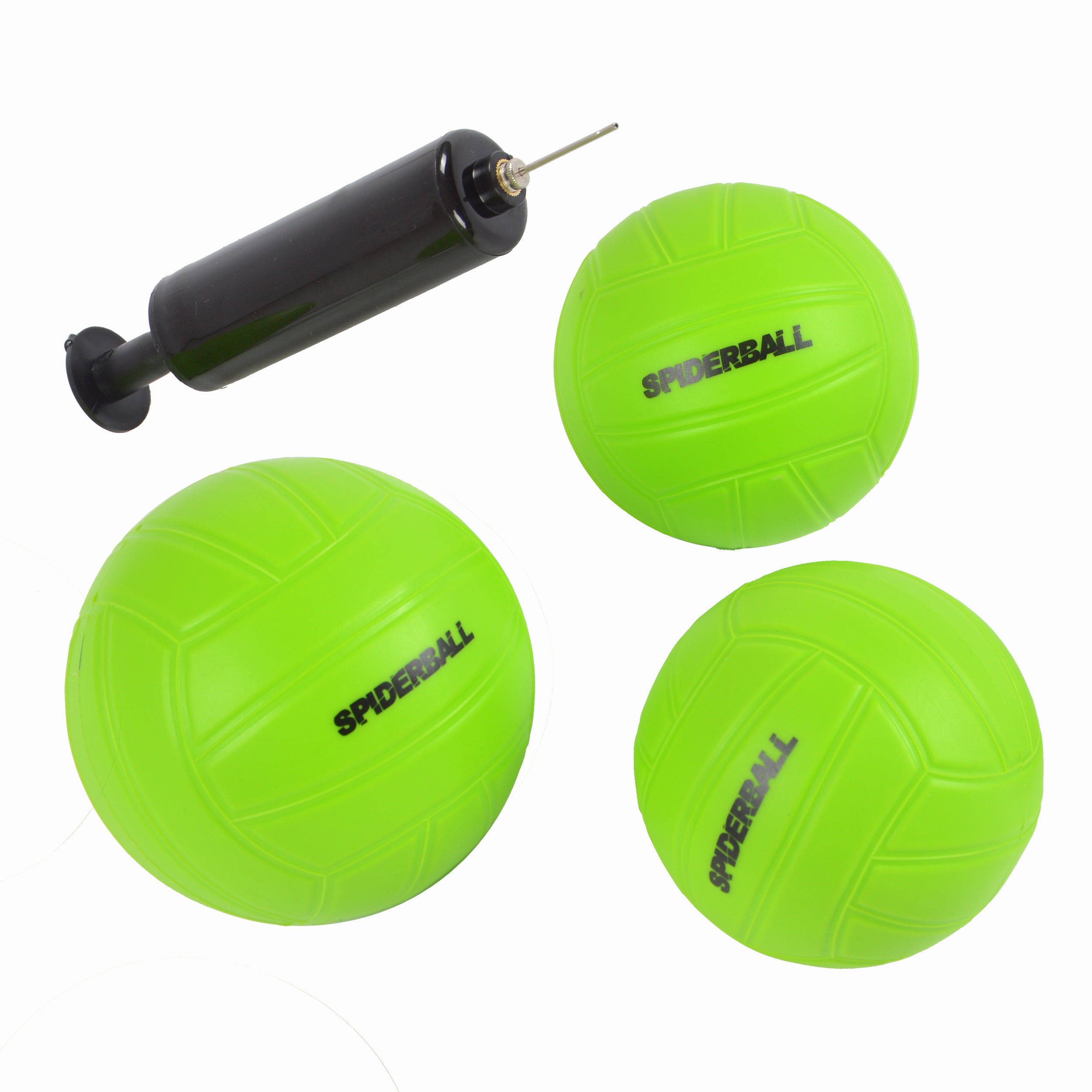 Ocean 5 - Kit de balles de la marque Spiderball - Jeu de balle avec filet - 3 balles et sac de rangement - Vert