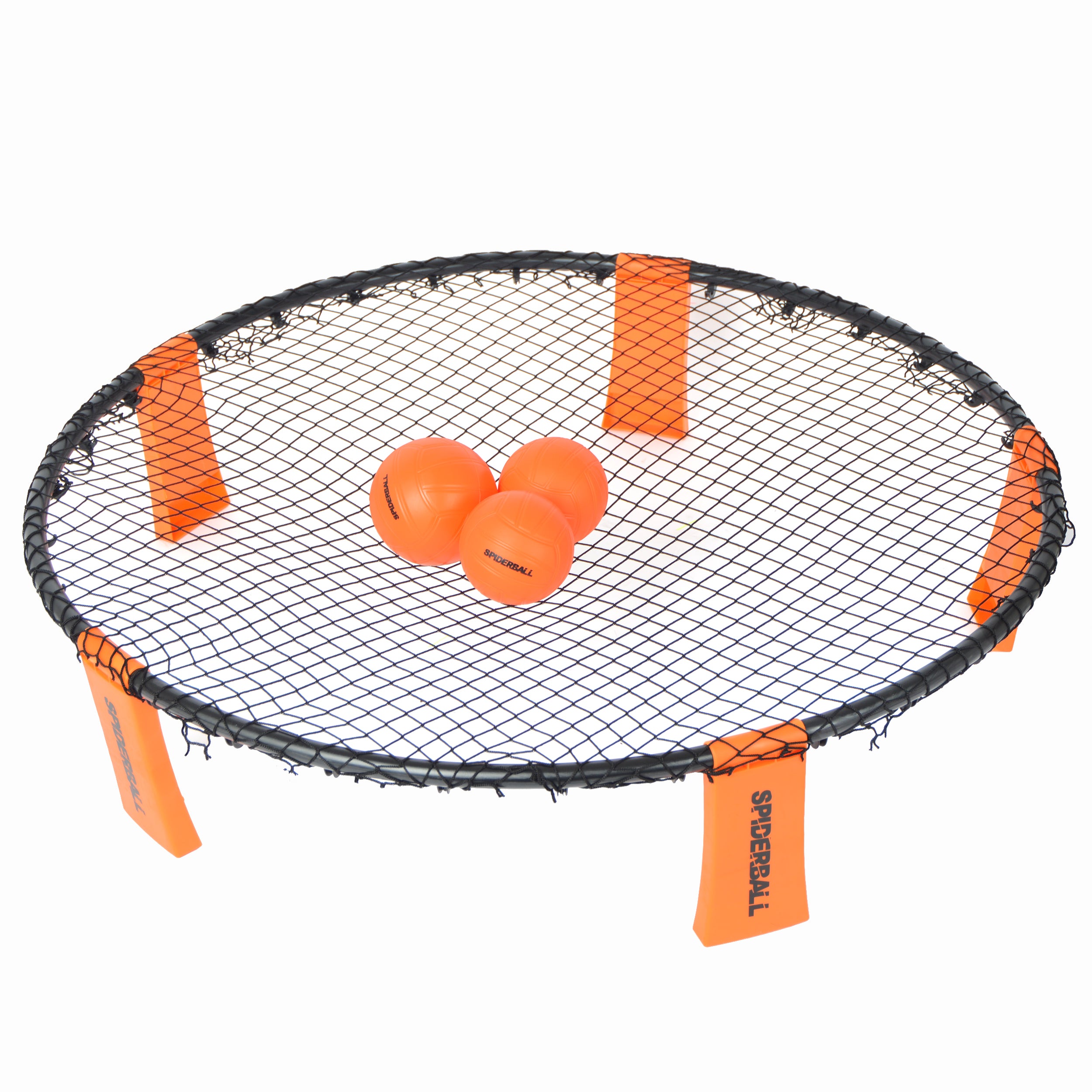 Ocean 5 - Kit de balles de la marque Spiderball - Jeu de balle avec filet - 3 balles et sac de rangement - Orange