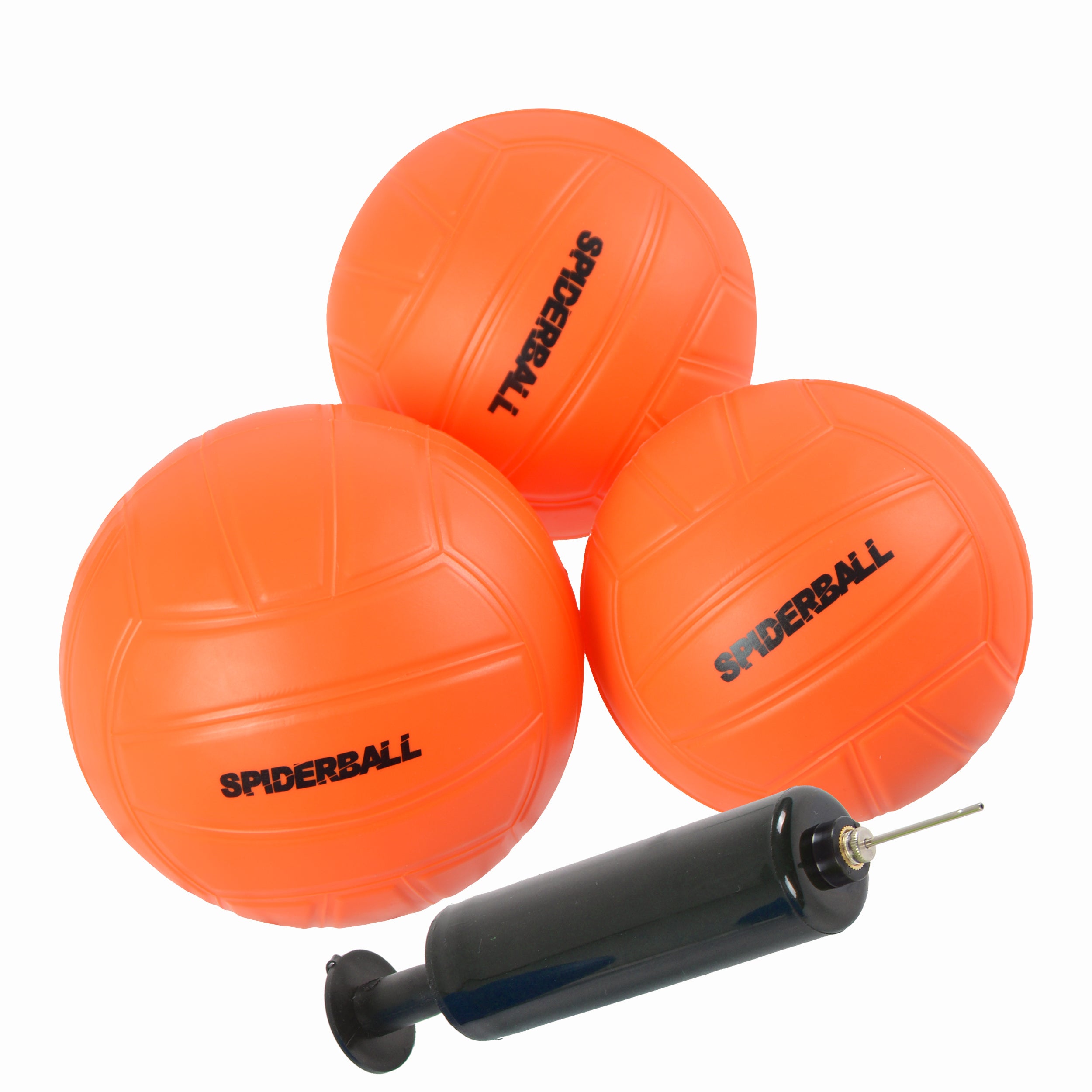 Ocean 5 - Kit de balles de la marque Spiderball - Jeu de balle avec filet - 3 balles et sac de rangement - Orange