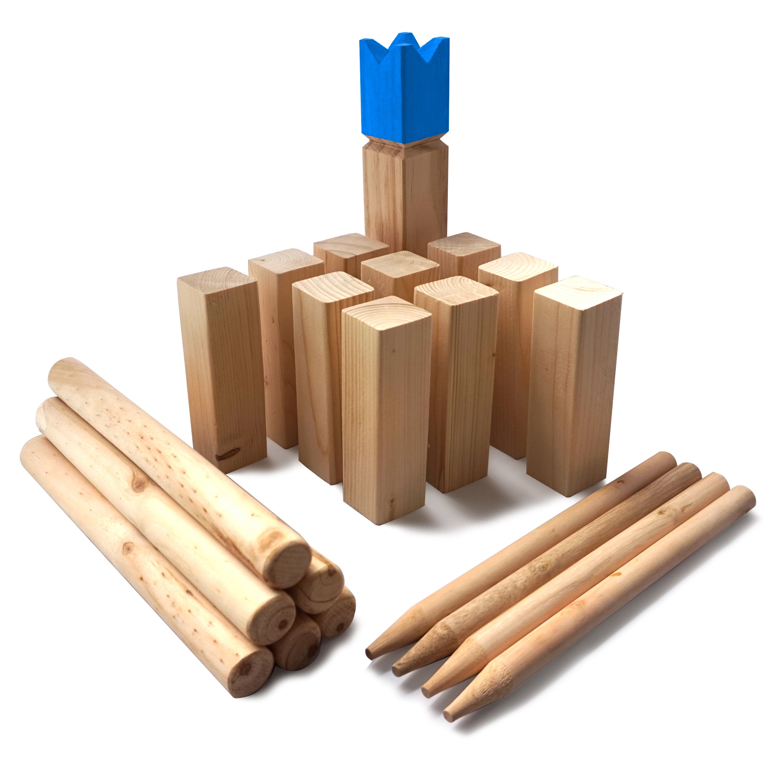 Ocean5 - Kubb - Original Jeu de Société Viking - Jeu en Bois Premium Ocean5 - Kubb - Blau - 30 x 5,2 cm (H B)