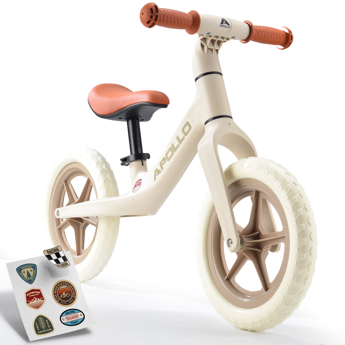 Apollo Funsport France - Draisienne Trailbuddy dès 2 ans – Draisienne enfant 12 pouces - Beige