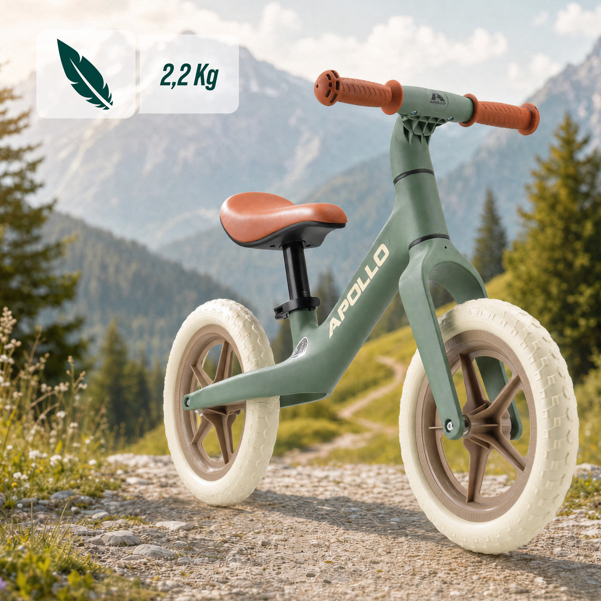 Apollo Funsport France - Draisienne Trailbuddy dès 2 ans – Draisienne enfant 12 pouces - Vert