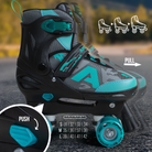 Apollo Funsport France - Apollo Champion Adjustable Quad Skate - patins à roulettes réglables pour enfants - Menthe