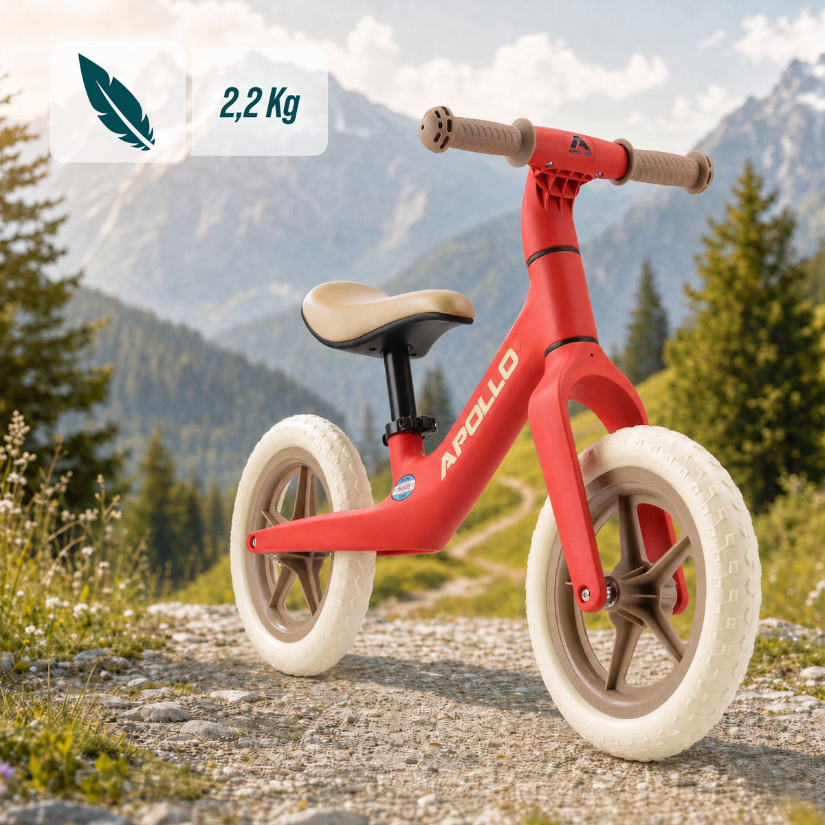 Apollo Funsport France - Draisienne Trailbuddy dès 2 ans – Draisienne enfant 12 pouces - Rouge