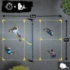 Apollo Funsport France - Apollo Court Marker Set - Kit de marquage de sol tout-en-un pour la précision et la polyvalence -