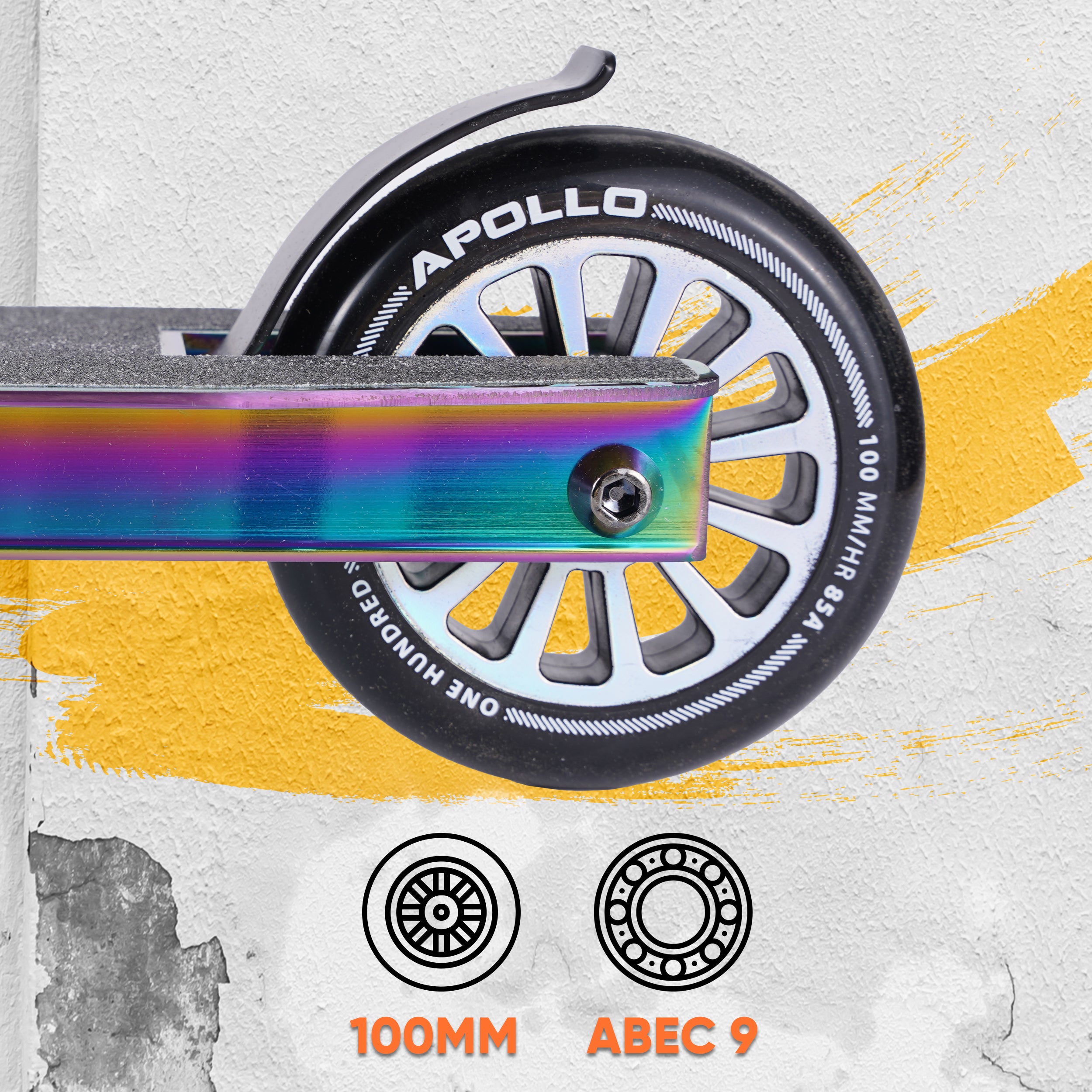 Apollo Funsport FR - Apollo Stunt Scooter Gravity - Trottinette fun pour enfants et adolescents - Arc-en-ciel