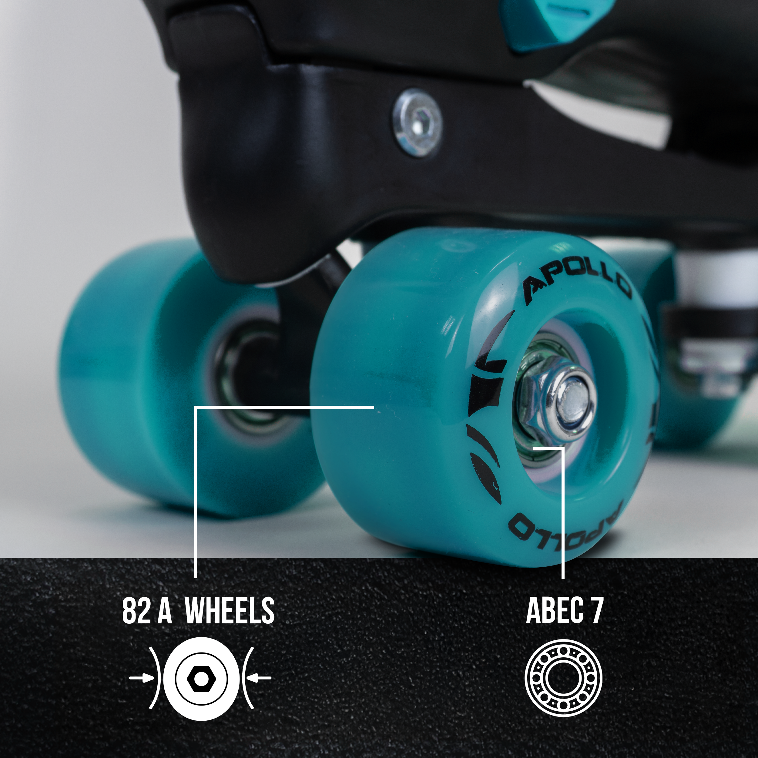 Apollo Funsport France - Apollo Champion Adjustable Quad Skate - patins à roulettes réglables pour enfants - Menthe