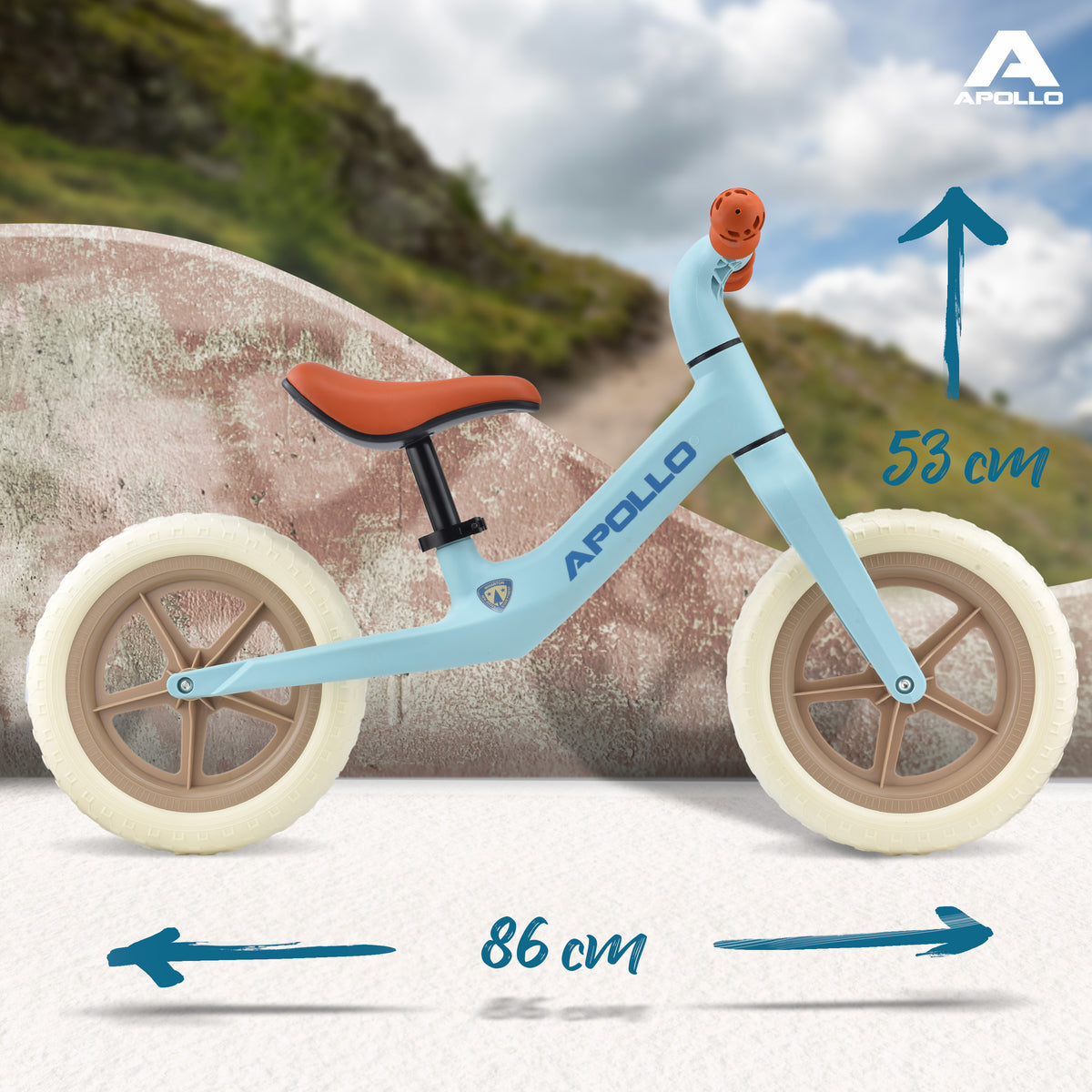 Apollo Funsport France - Draisienne Trailbuddy dès 2 ans – Draisienne enfant 12 pouces - Bleu