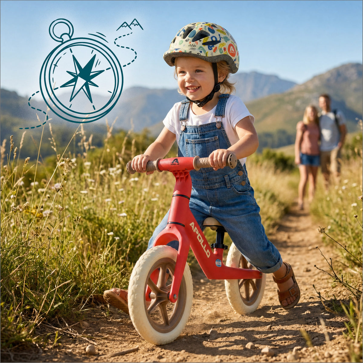 Apollo Funsport France - Draisienne Trailbuddy dès 2 ans – Draisienne enfant 12 pouces - Rouge
