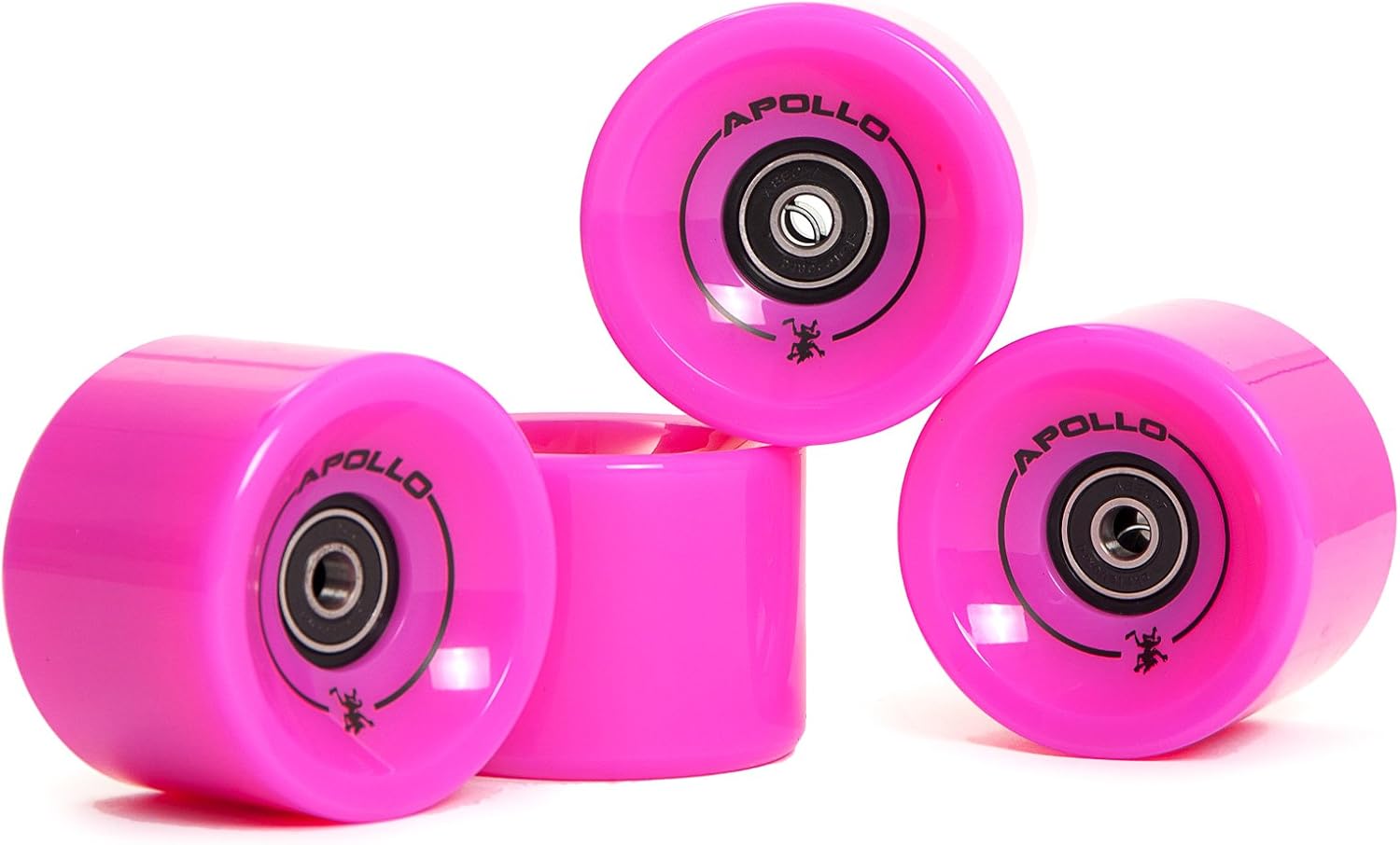 Apollo Funsport France - Roues Apollo Noires pour Longboard & Skateboard - Pink - 70 x 51