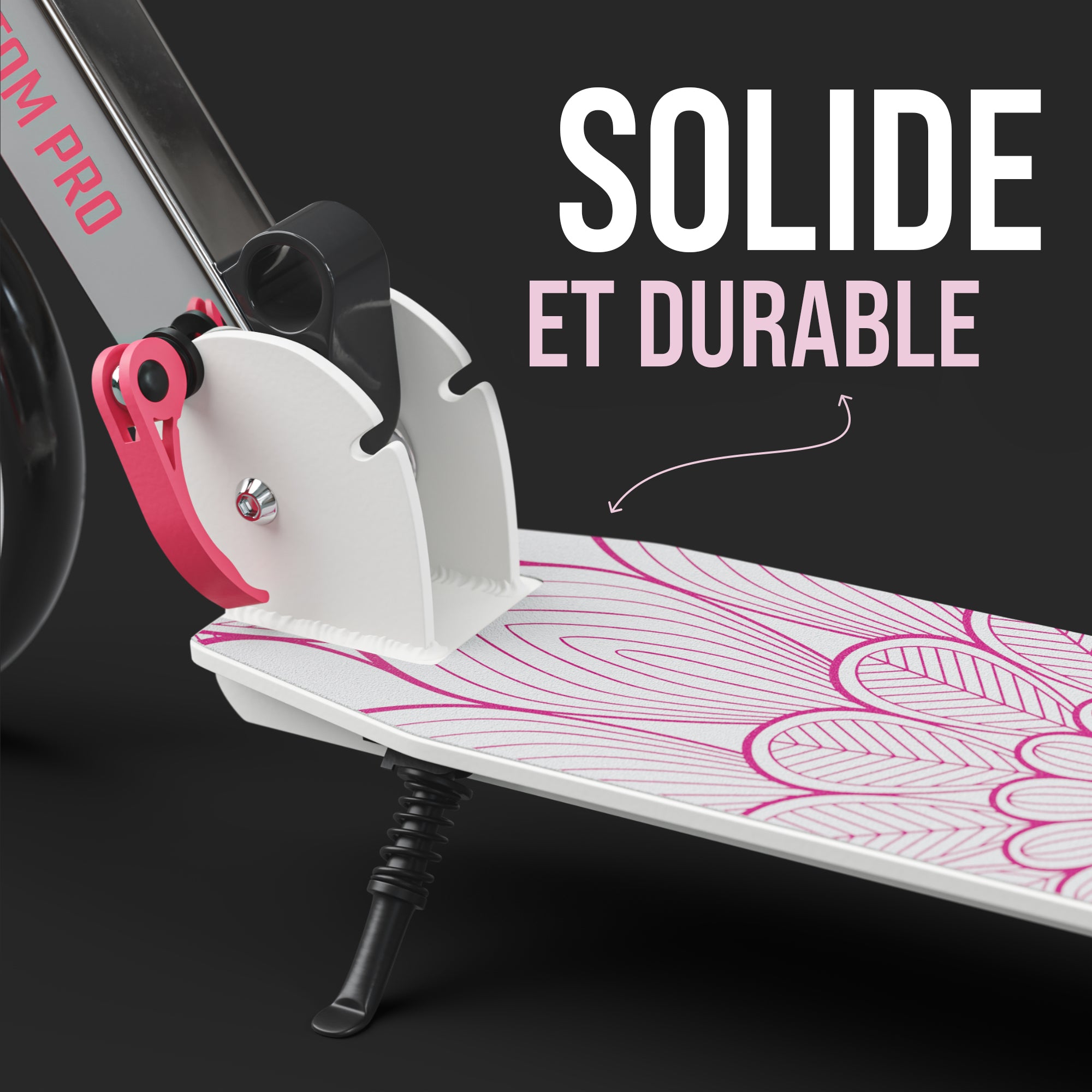 Apollo - Klappbarer City Roller für Kinder "Phantom" höhenverstellbarer Tretroller - Pink