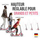Apollo - Klappbarer City Roller für Kinder "Phantom" höhenverstellbarer Tretroller - Pink Silber
