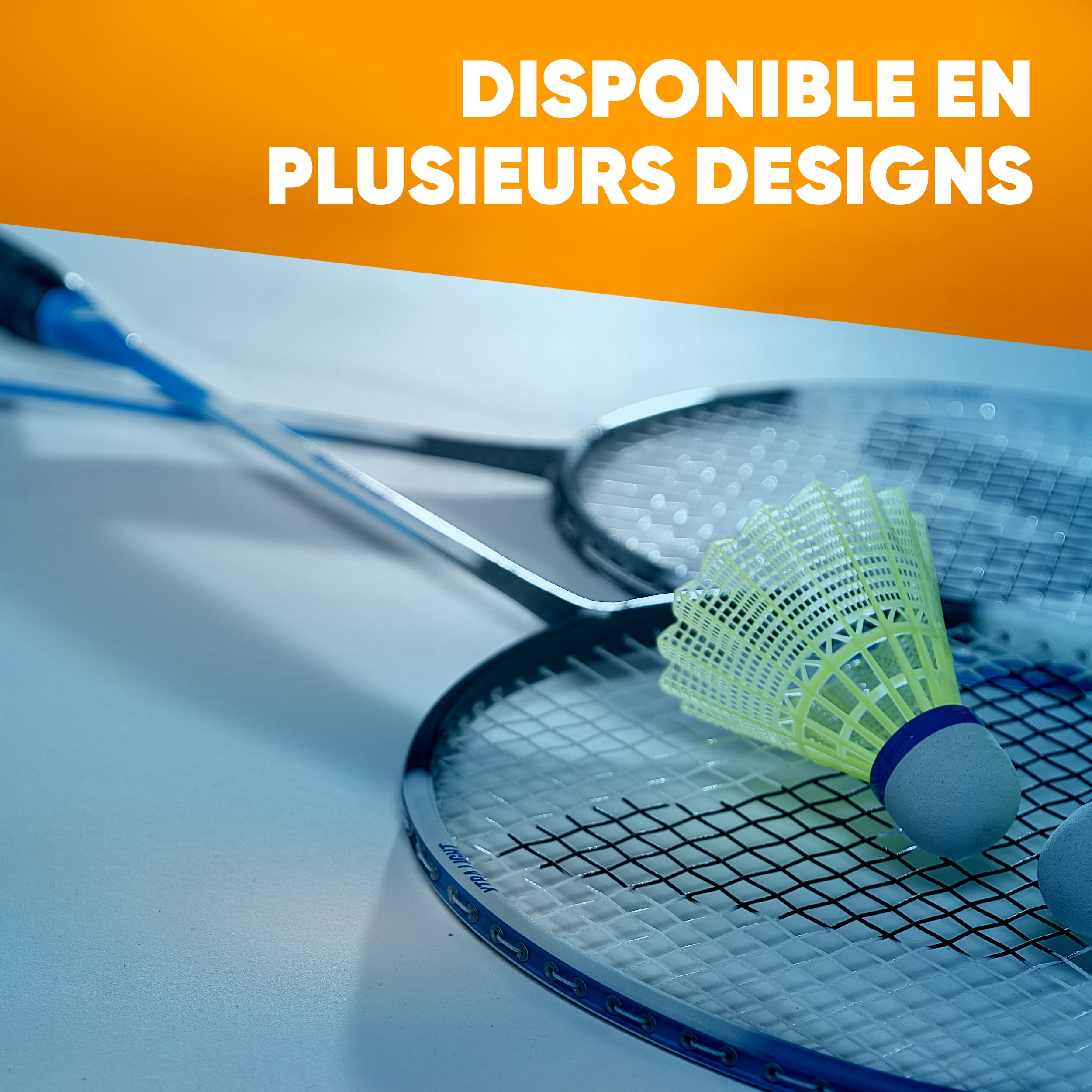 Apollo - Set de badminton Match Pro 800 – inclus : sac de transport, 2 raquettes, volants - Bleu Vert