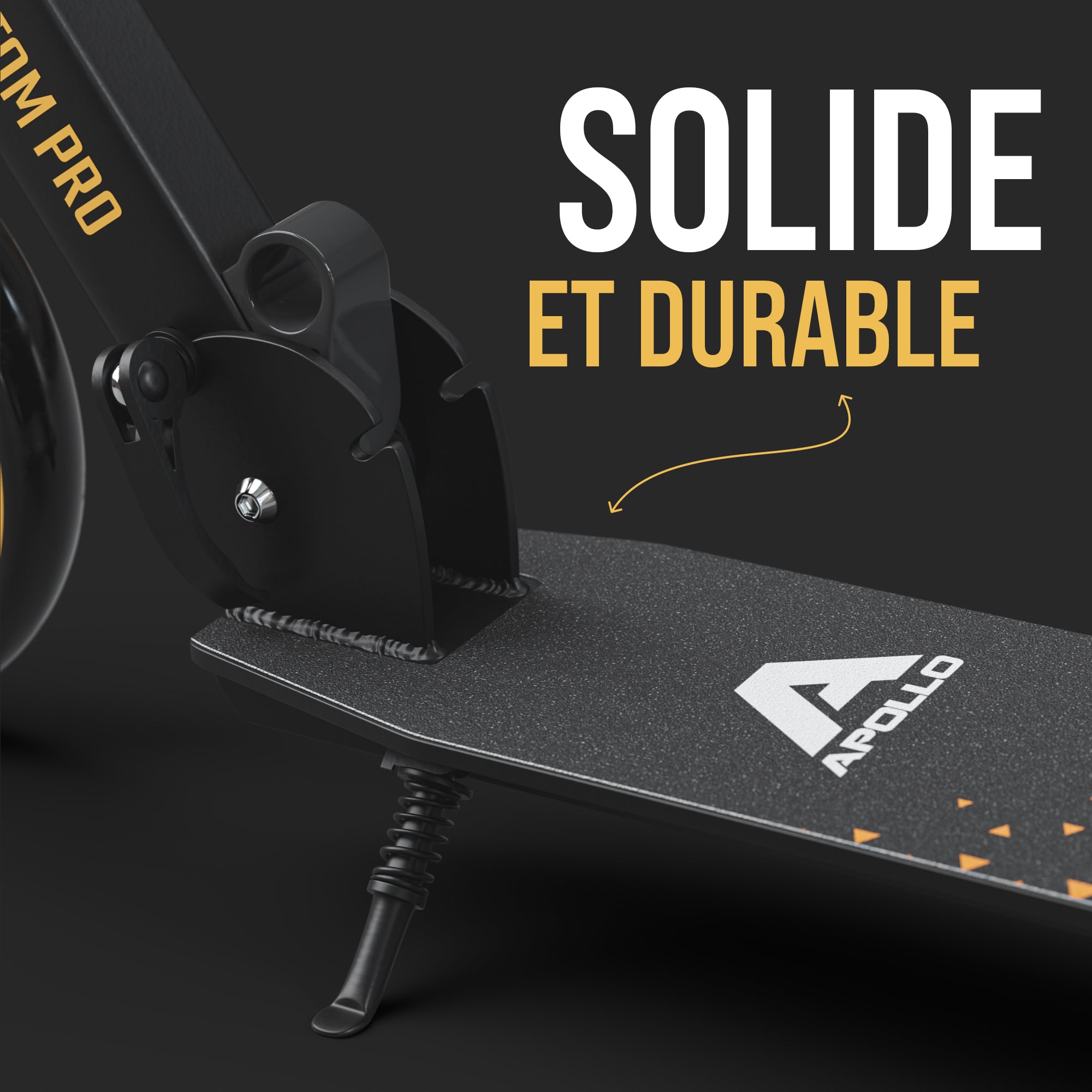 Apollo - Klappbarer City Roller für Kinder "Phantom" höhenverstellbarer Tretroller - Gold